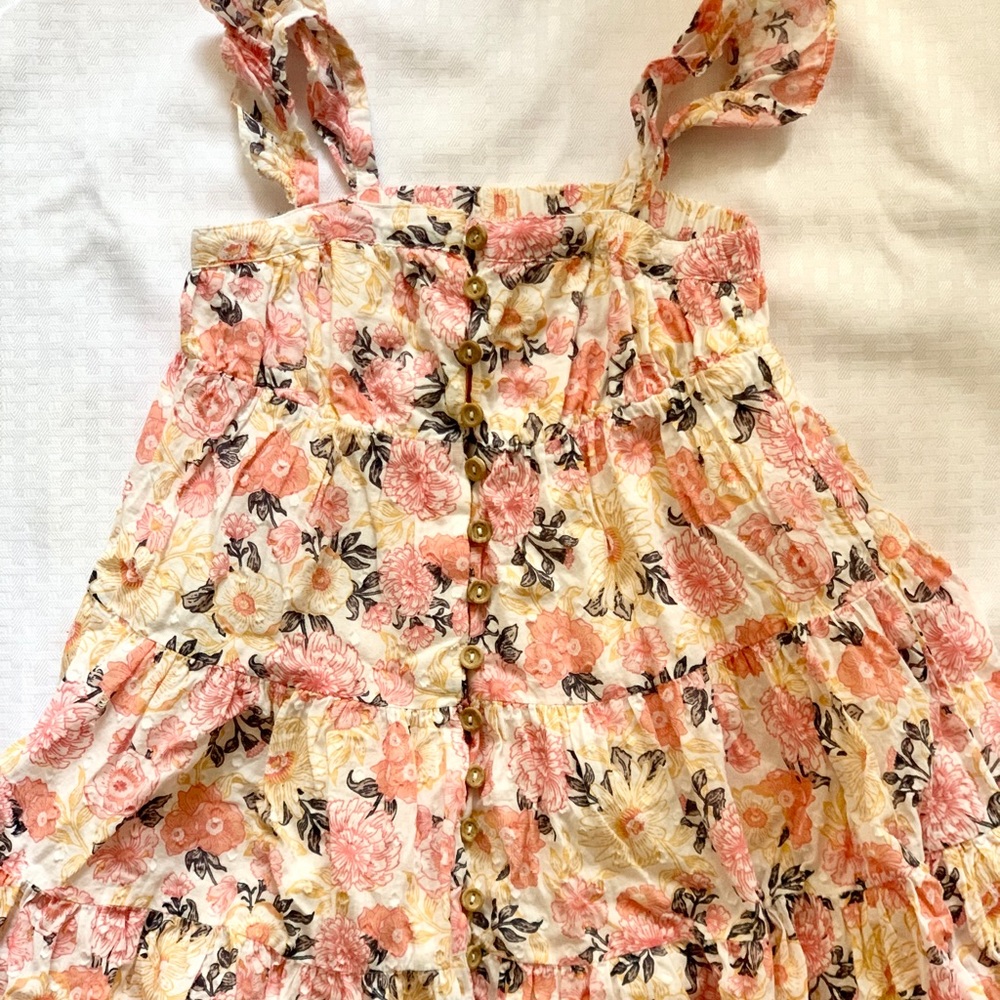 Boho button down floral dress.